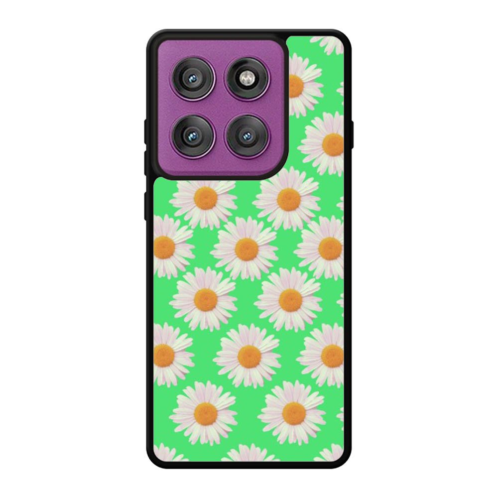 Flowers Pattern Green Motorola Moto Edge 60 Pro Case QC4924