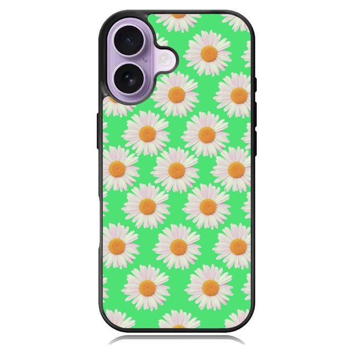 Flowers Pattern Green iPhone 17 Case OV4924