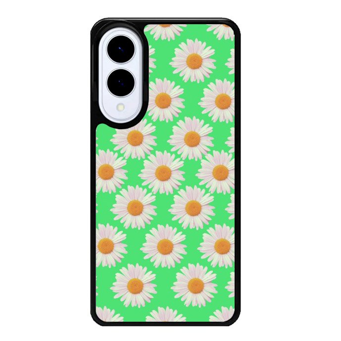 Flowers Pattern Green Samsung Galaxy S25 Edge 5G Case OV4924