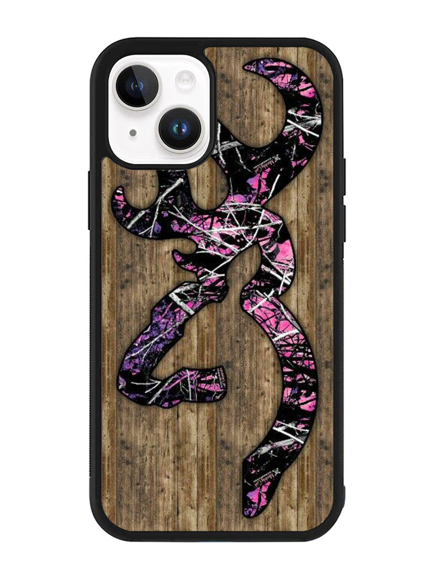 Deer Camo Wood iPhone 14 Case QC4639