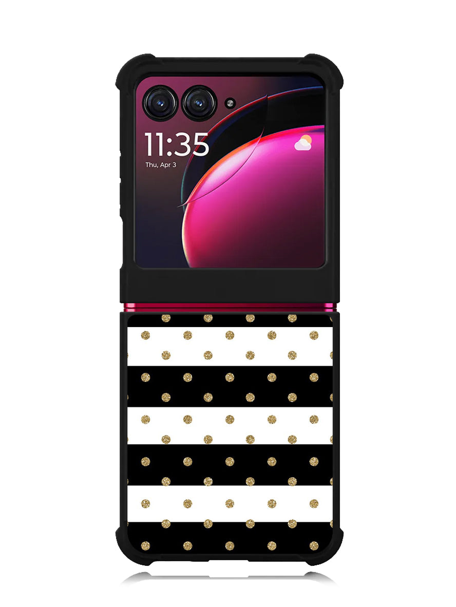 Flower Stripes Polka Motorola Moto Razr Plus 2023 , Moto Razr+ 2023 Case OV1790