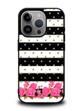 Flower Stripes Polka iPhone 16 Pro Max Case QC1790