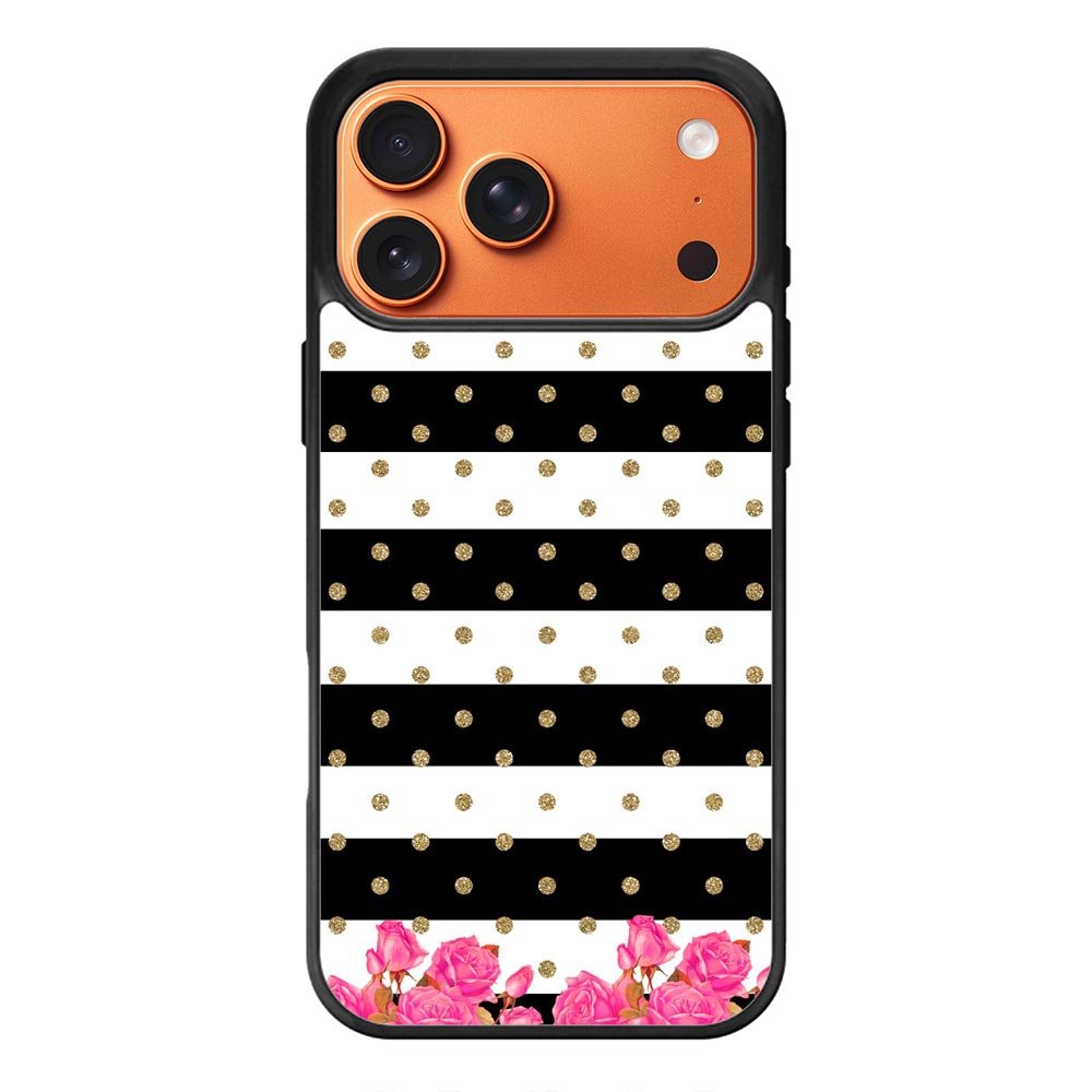 Flower Stripes Polka iPhone 17 Pro Max Case QC1790