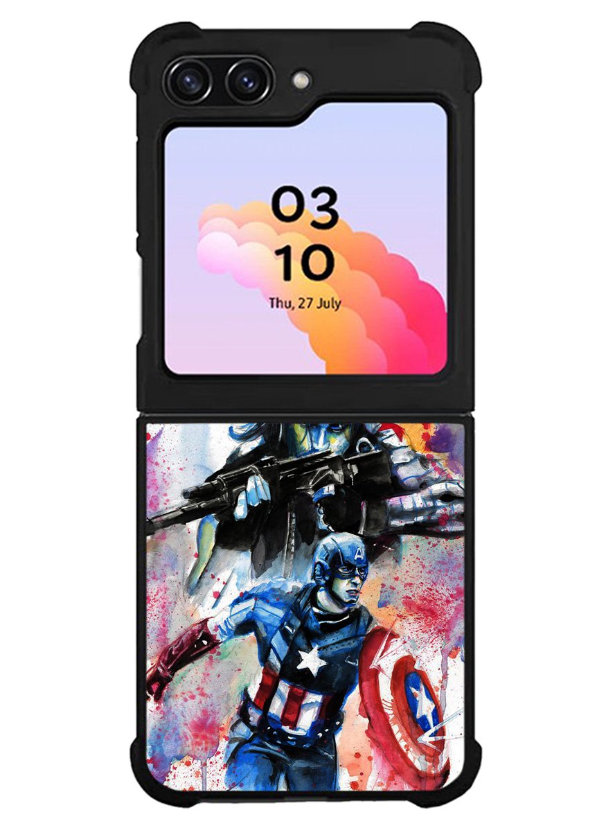 Captain America Watercolor Samsung Galaxy Z Flip 5 5G 2023 Case OV1797
