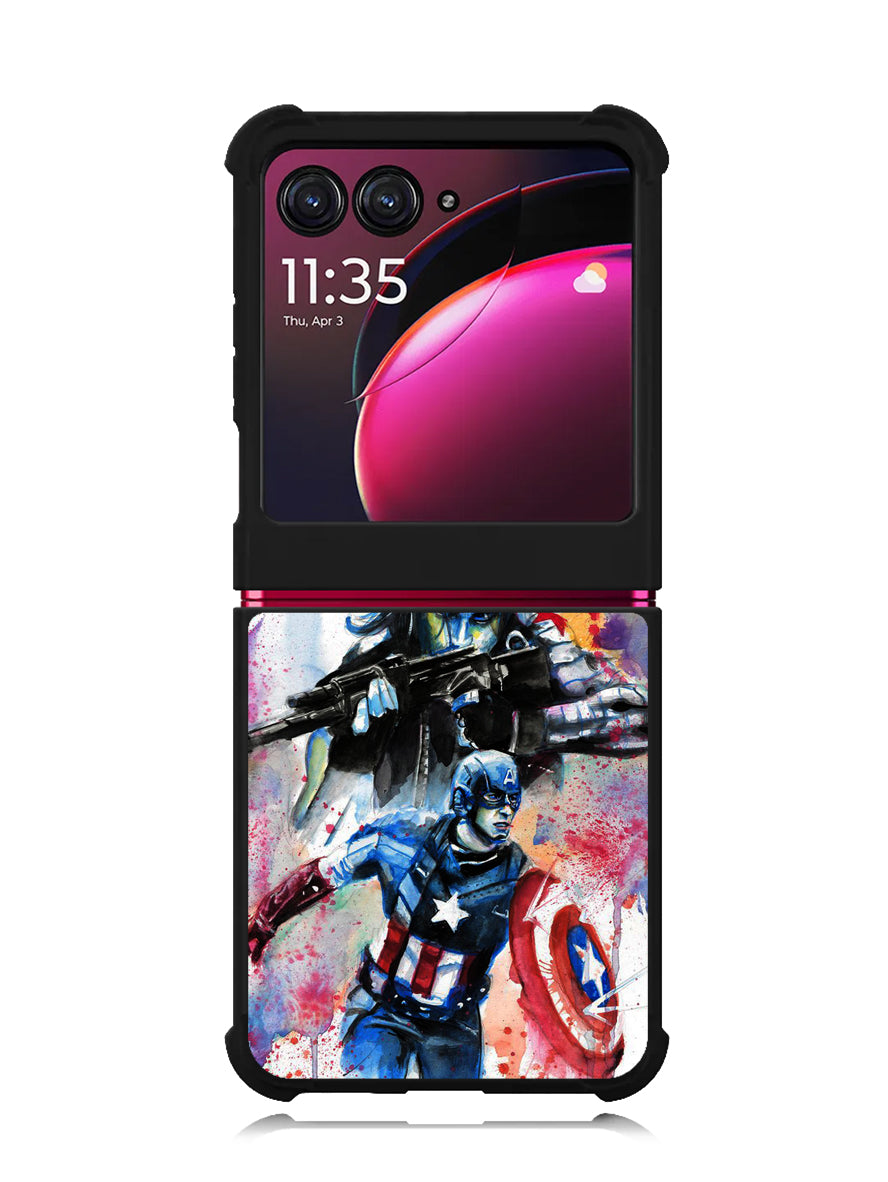 Captain America Watercolor Motorola Moto Razr Plus 2023 , Moto Razr+ 2023 Case OV1797