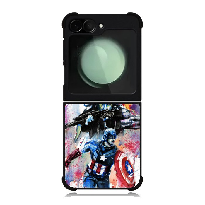 Captain America Watercolor Samsung Galaxy Z Flip 6 5G 2024 Case OV1797