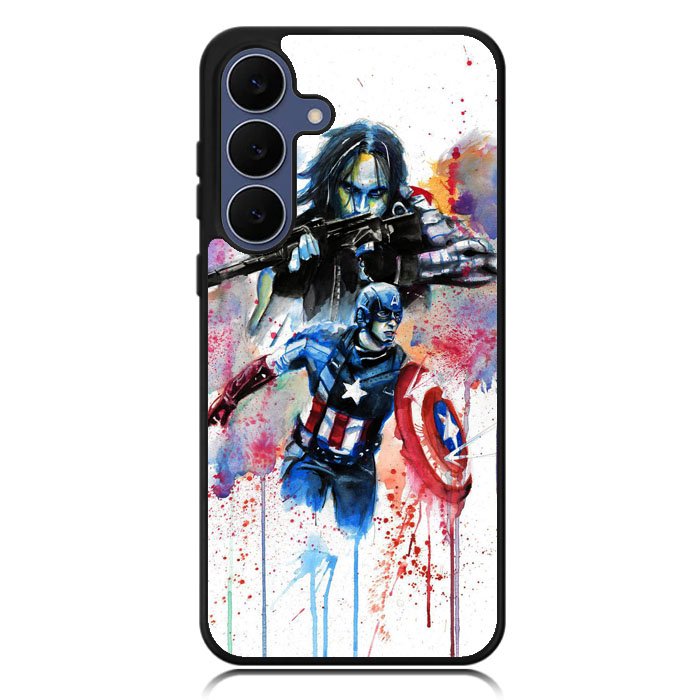 Captain America Watercolor Samsung Galaxy S25 FE Case OV1797