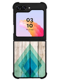 Simple Aztec on Wood Samsung Galaxy Z Flip 5 5G 2023 Case OV1806