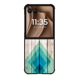 Simple Aztec on Wood Motorola Moto RAZR Plus 2025 Case OV1806