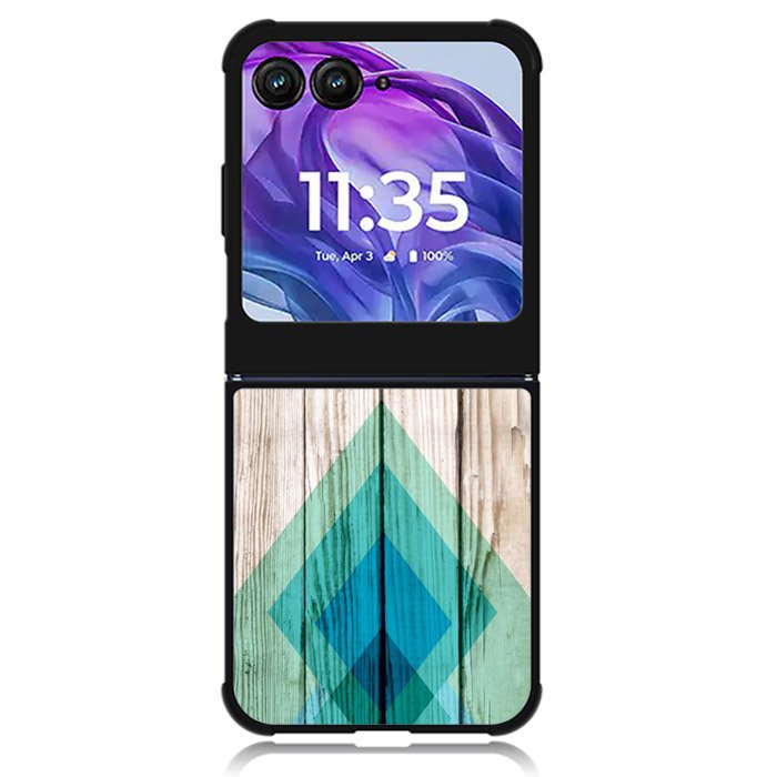 Simple Aztec on Wood Motorola Moto Razr Plus 2024 , Moto Razr+ 2024 Case OV1806