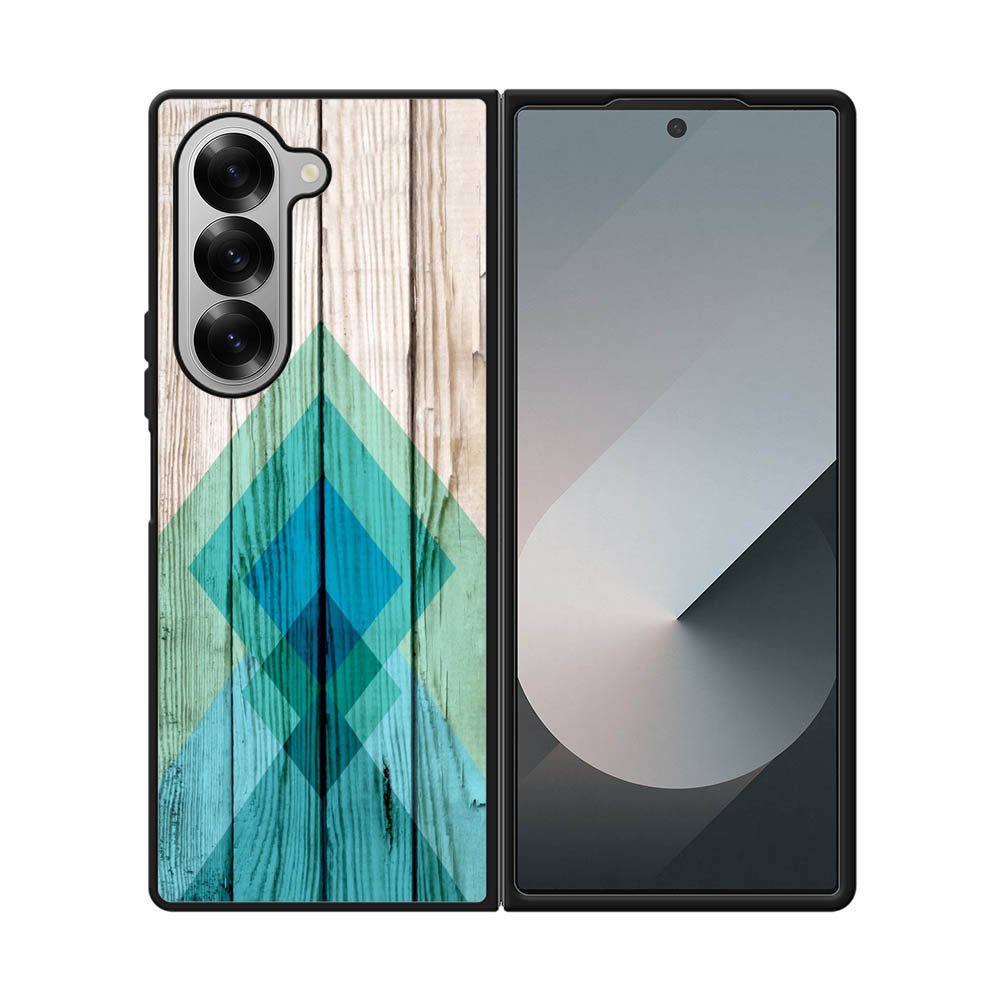 Simple Aztec on Wood Samsung Galaxy Z Fold 7 5G Case QC1806