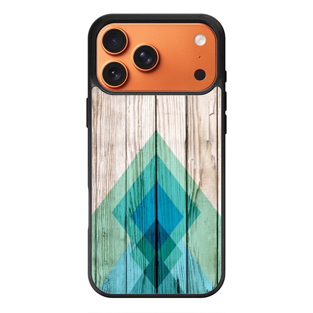 Simple Aztec on Wood iPhone 17 Pro Max Case QC1806