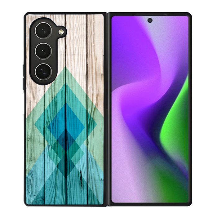 Simple Aztec on Wood Samsung Galaxy Z Fold 6 5G 2024 Case OV1806