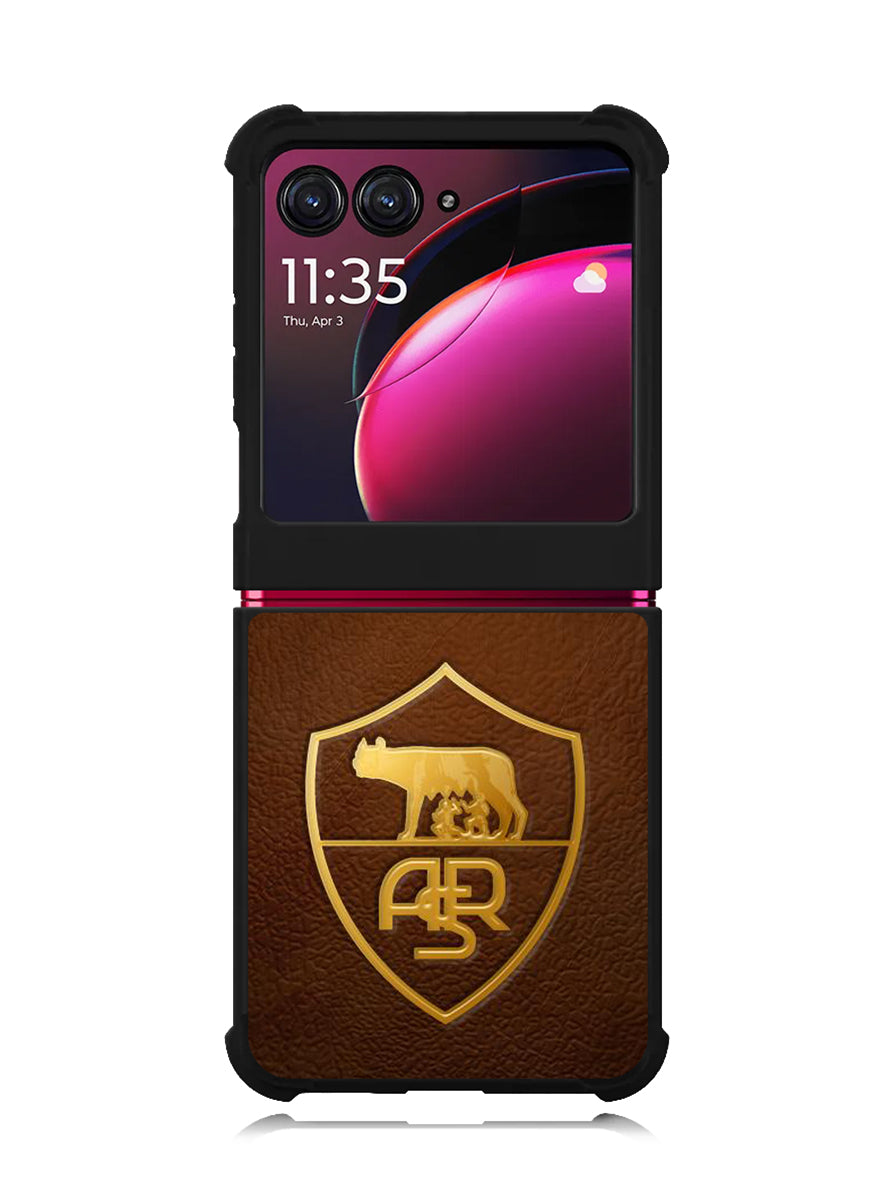 AS Roma Leather Logo Soccer Motorola Moto Razr Plus 2023 , Moto Razr+ 2023 Case OV1821