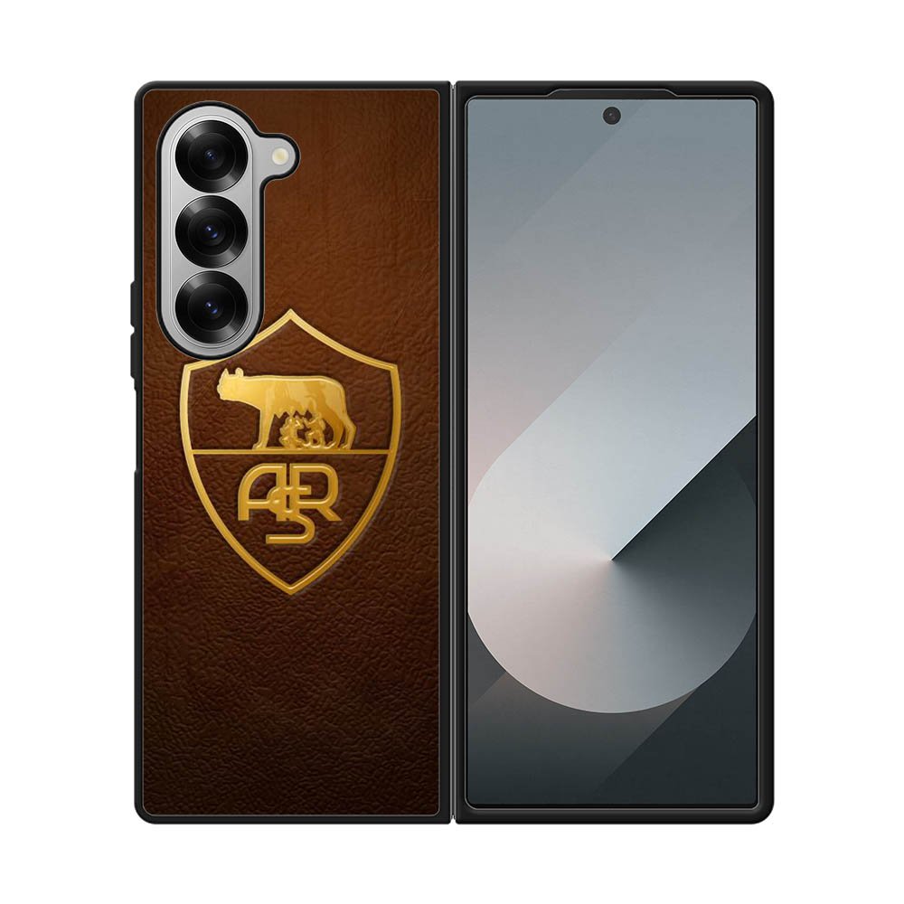 AS Roma Leather Logo Soccer Samsung Galaxy Z Fold 7 5G Case QC1821