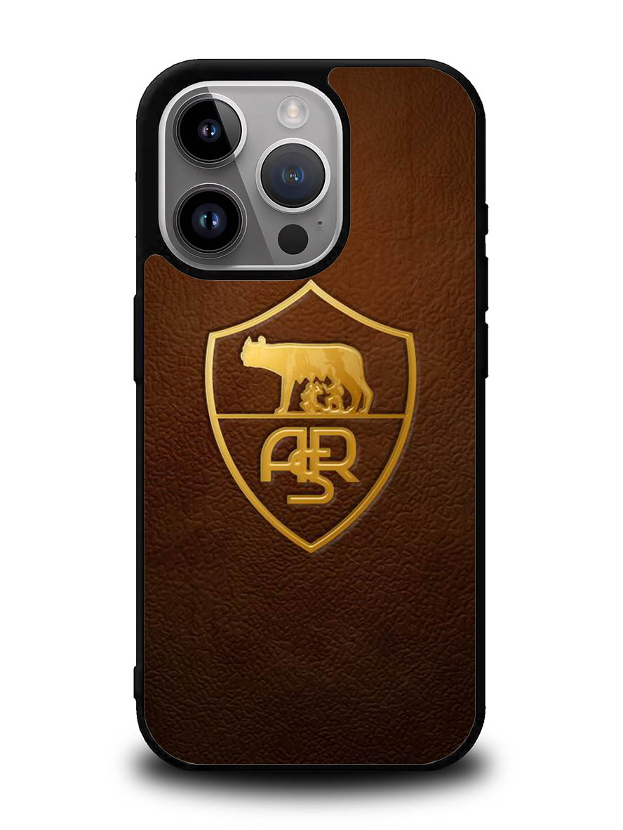 AS Roma Leather Logo Soccer iPhone 16 Pro Case OV1821