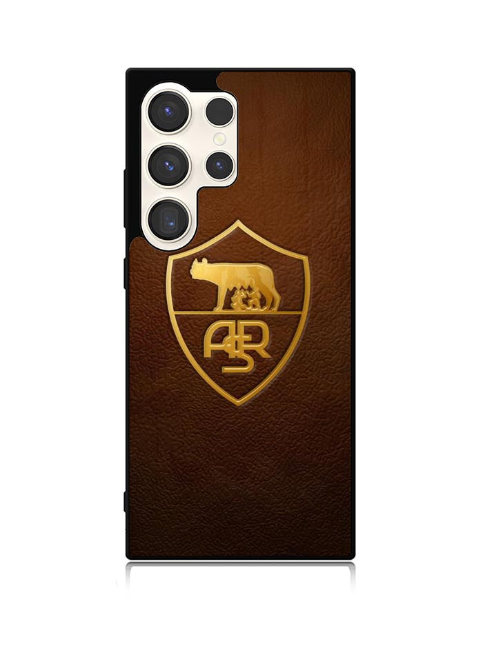 AS Roma Leather Logo Soccer Samsung Galaxy S23 Ultra 5G Case QC1821