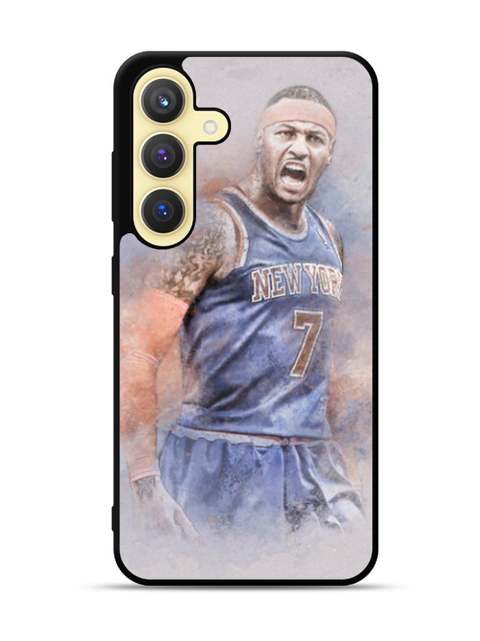 Carmelo Anthony NY7 Blue Basket Ball Samsung Galaxy S25 Plus 5G , Samsung Galaxy S25+ 5G Case OV1823
