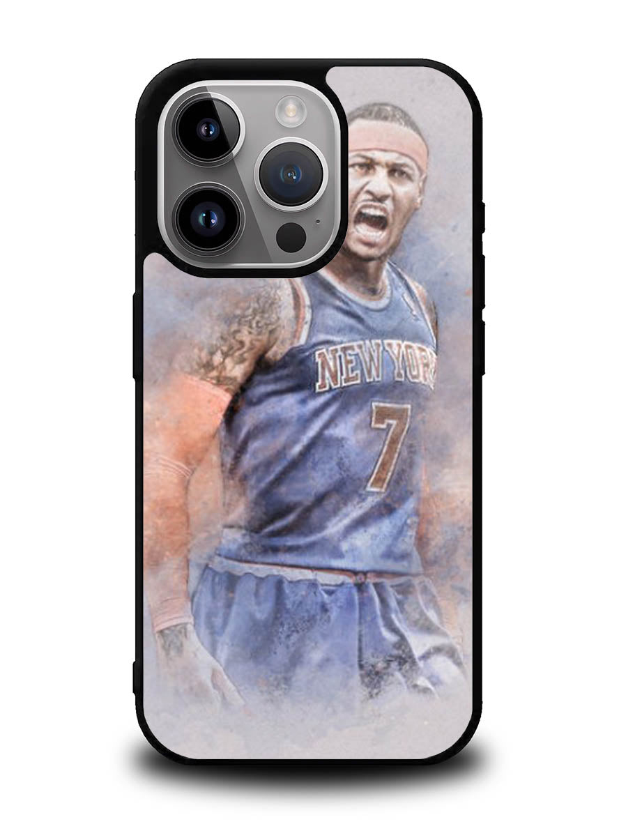 Carmelo Anthony NY7 Blue Basket Ball iPhone 16 Pro Max Case QC1823
