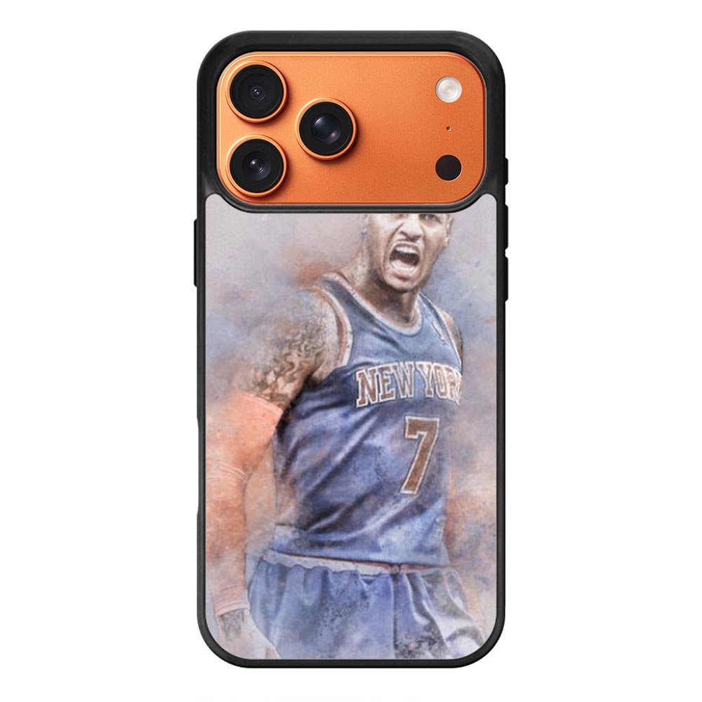 Carmelo Anthony NY7 Blue Basket Ball iPhone 17 Pro Max Case QC1823