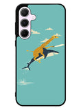 Black Friday offer Giraffe Riding Shark Samsung Galaxy A55 5G Case