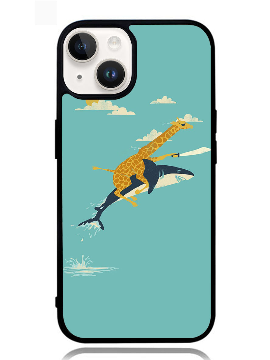 Black Friday offer Giraffe Riding Shark iPhone 14 Case