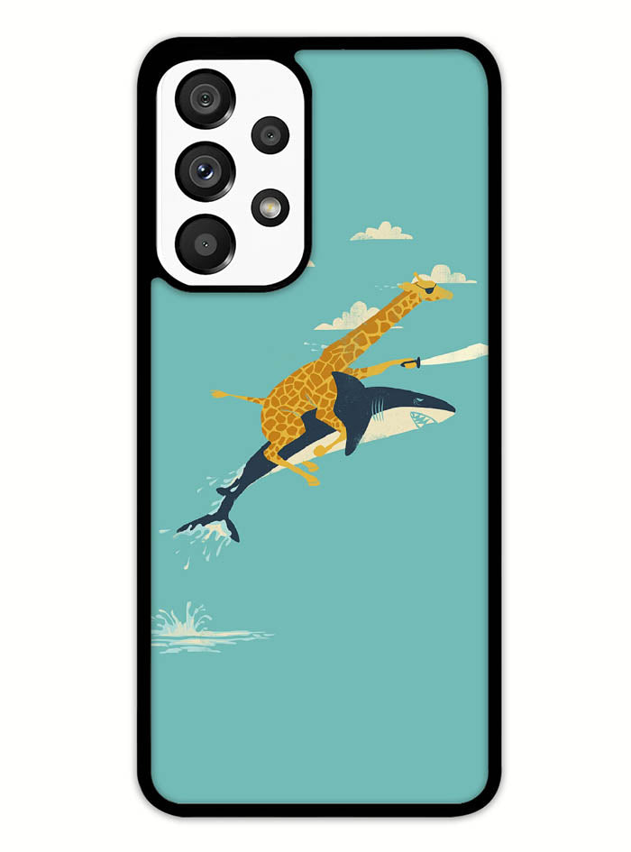 Black Friday offer Giraffe Riding Shark Samsung Galaxy A53 5G Case