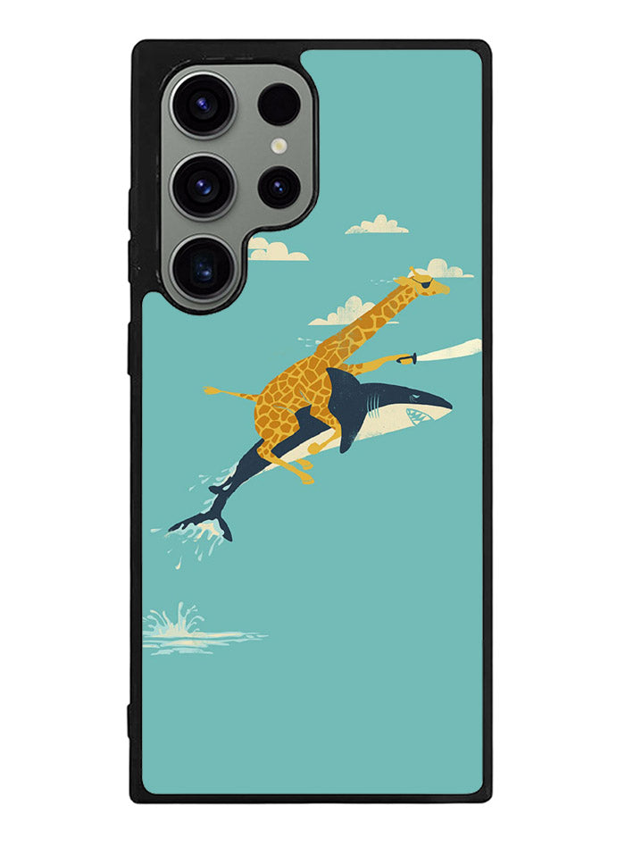 Black Friday offer Giraffe Riding Shark Samsung Galaxy S23 Ultra 5G Case