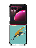 Black Friday offer Giraffe Riding Shark Motorola Moto Razr Plus 2023 , Moto Razr+ 2023 Case