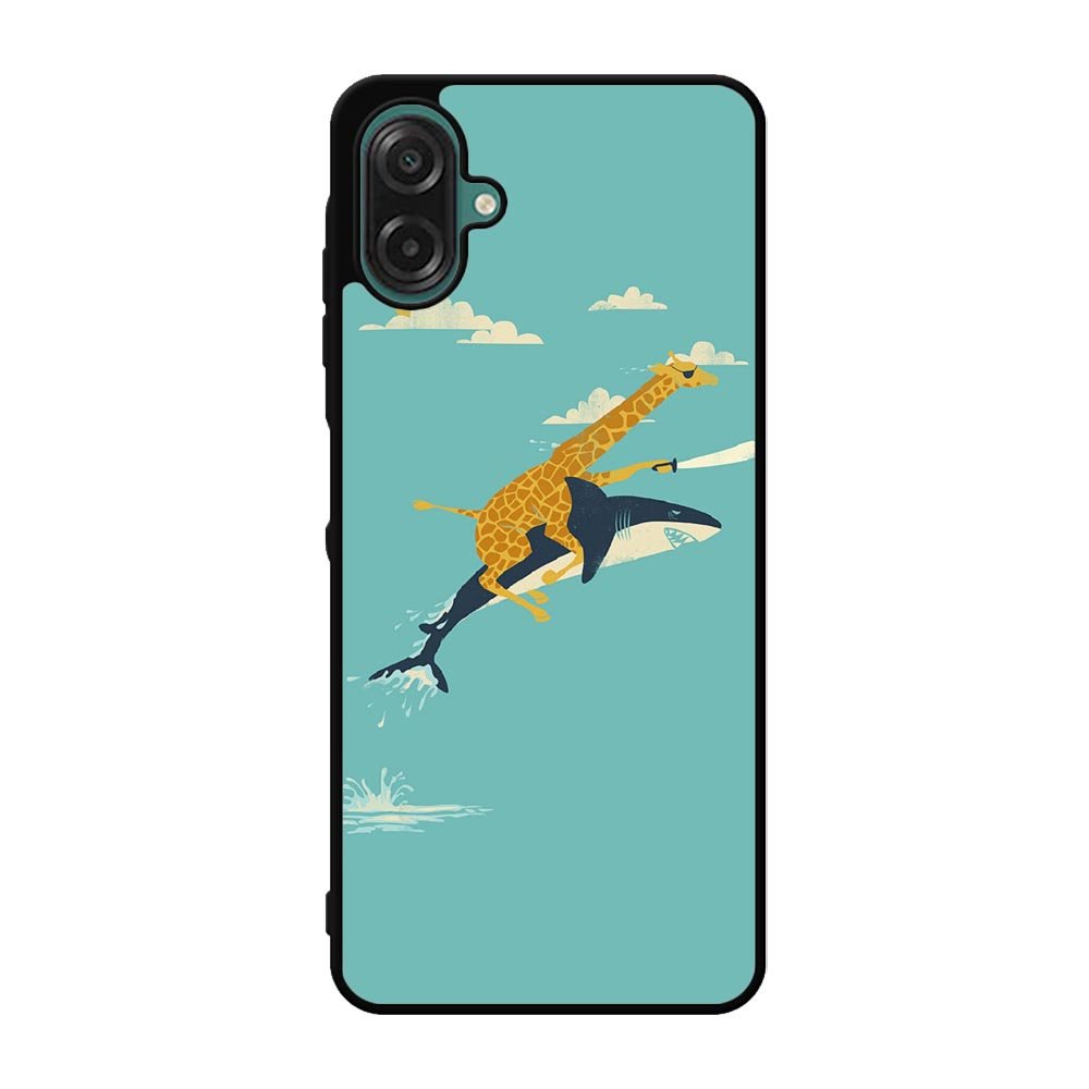 Black Friday offer Giraffe Riding Shark Samsung Galaxy A07 Case