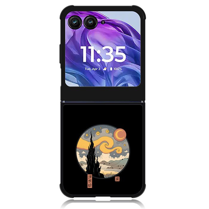 Starry Ukiyo Japanese Retro Motorola Moto Razr Plus 2024 , Moto Razr+ 2024 Case OV10824