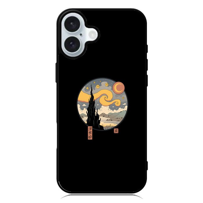 Starry Ukiyo Japanese Retro iPhone 16 Case QC10824