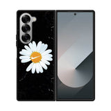 Black Marble Daisy Samsung Galaxy Z Fold 7 5G Case OV10653
