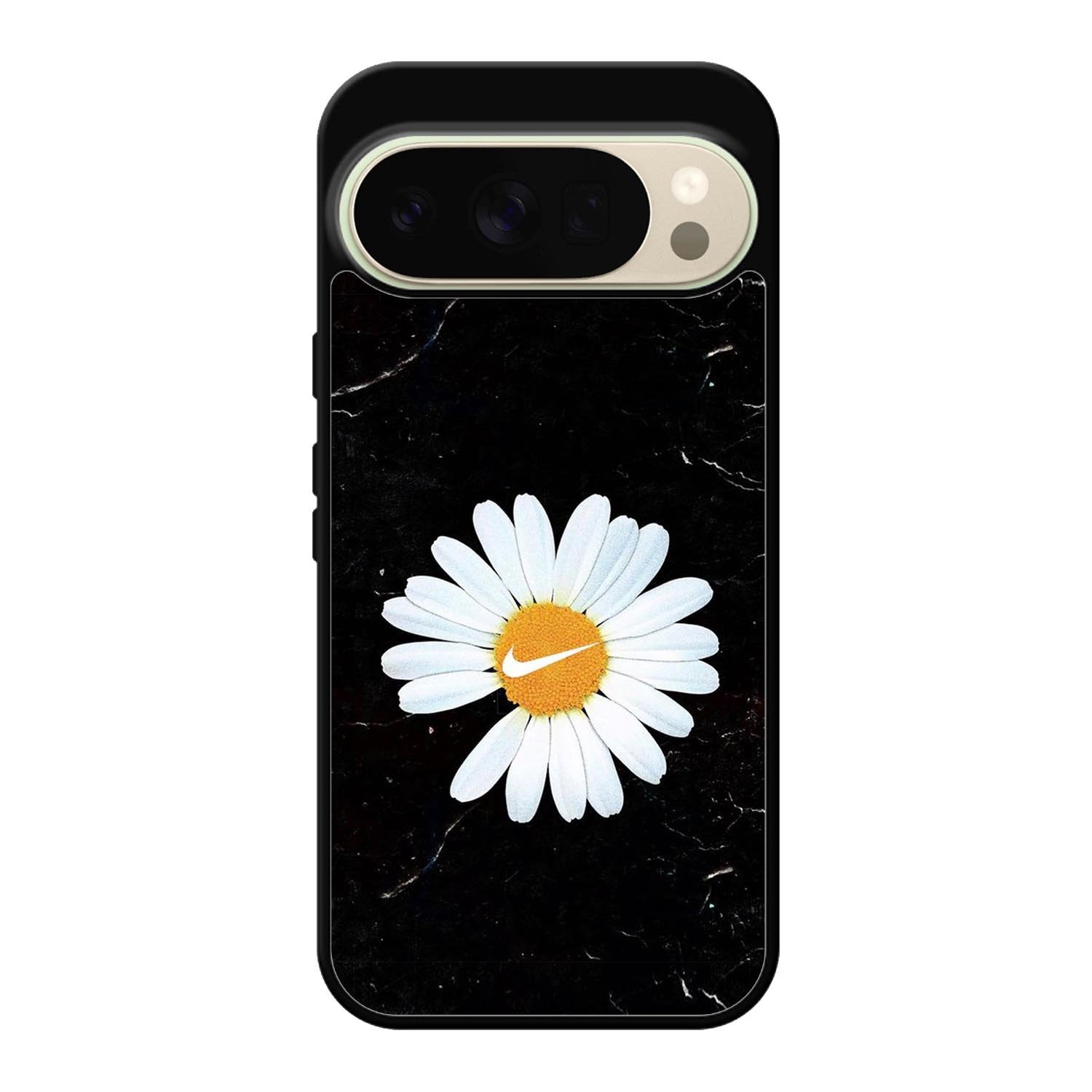 Black Marble Daisy Google Pixel 10 Pro Case OV10653