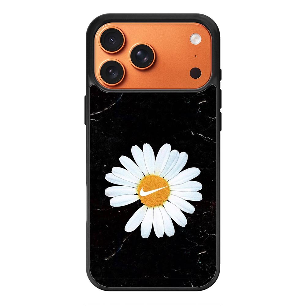 Black Marble Daisy iPhone 17 Pro Max Case OV10653