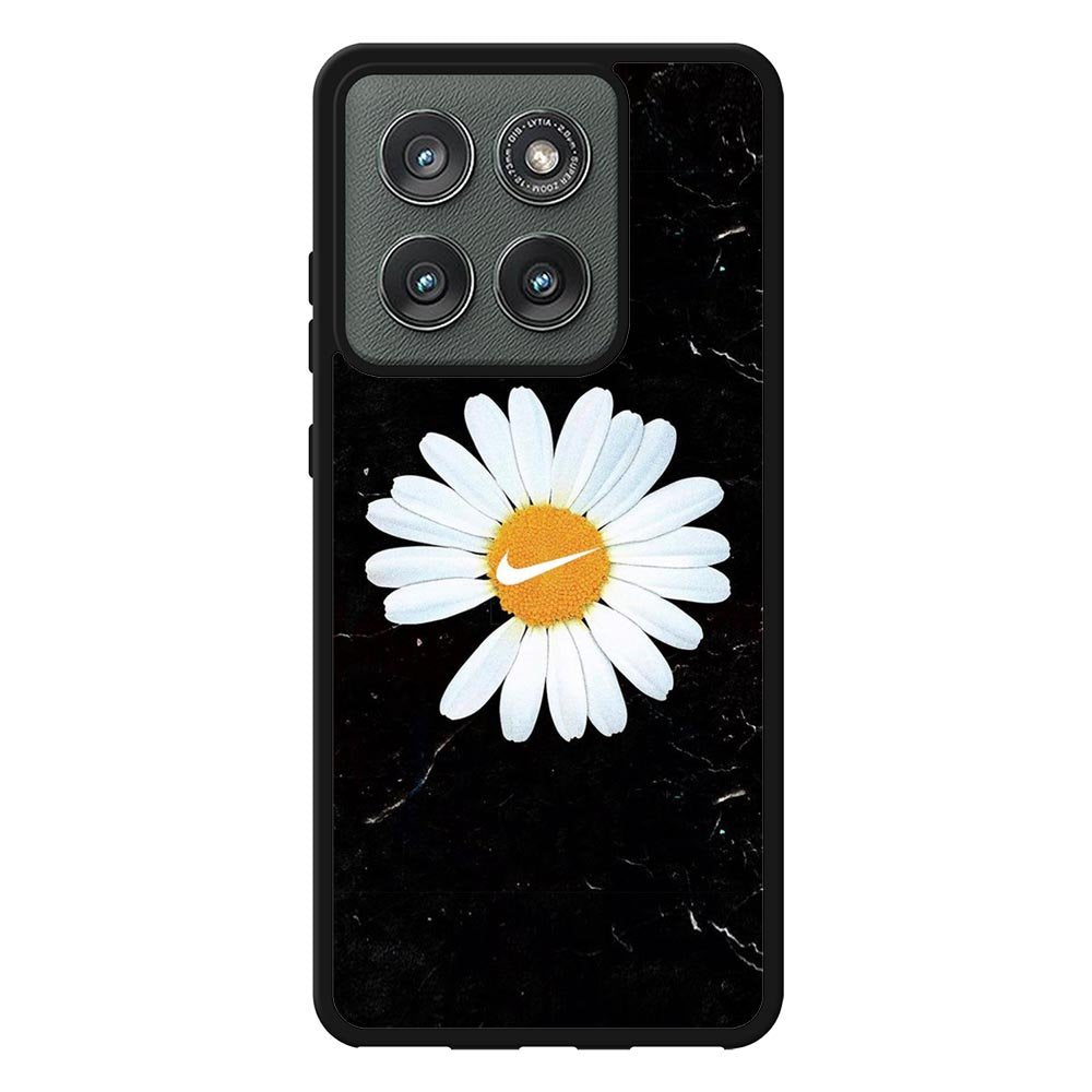 Black Marble Daisy Motorola Moto Edge 2025 Case OV10653