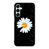Black Marble Daisy Samsung Galaxy A16 Case OV10653