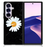 Black Marble Daisy Samsung Galaxy Z Fold 7 Case OV10653