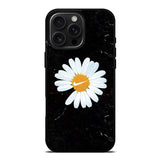 Black Marble Daisy iPhone 16 Pro Max Case OV10653