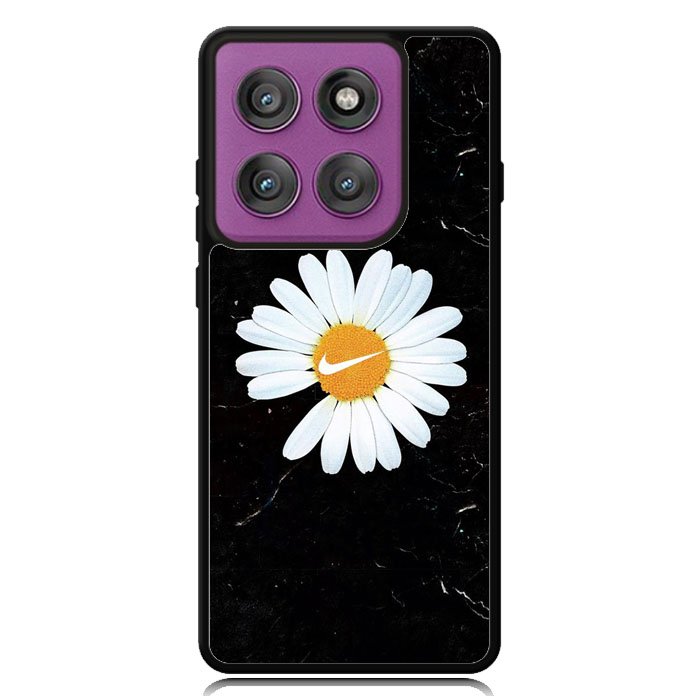 Black Marble Daisy Motorola Moto Edge 2025 | Moto Edge 60 Fusion | Moto Edge 60 Pro Case OV10653