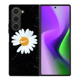 Black Marble Daisy Samsung Galaxy Z Fold 6 5G 2024 Case OV10653