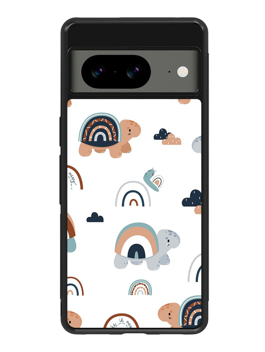 Turtle Rainbow Pattern Google Pixel 8 Case QC10242