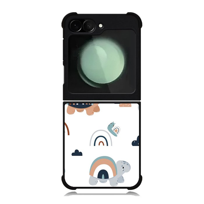 Turtle Rainbow Pattern Samsung Galaxy Z Flip 6 5G 2024 Case OV10242