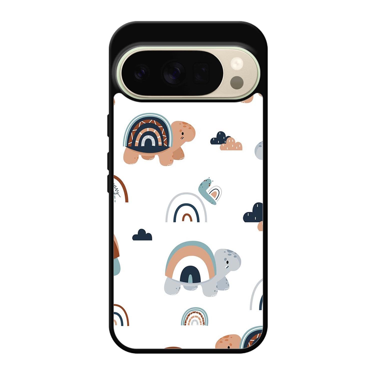 Turtle Rainbow Pattern Google Pixel 10 Pro XL Case OV10242