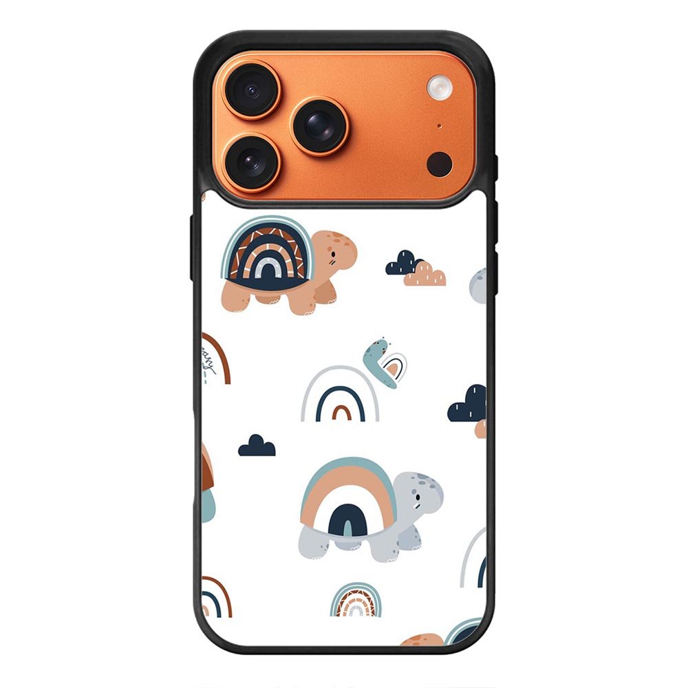 Turtle Rainbow Pattern iPhone 17 Pro Case OV10242