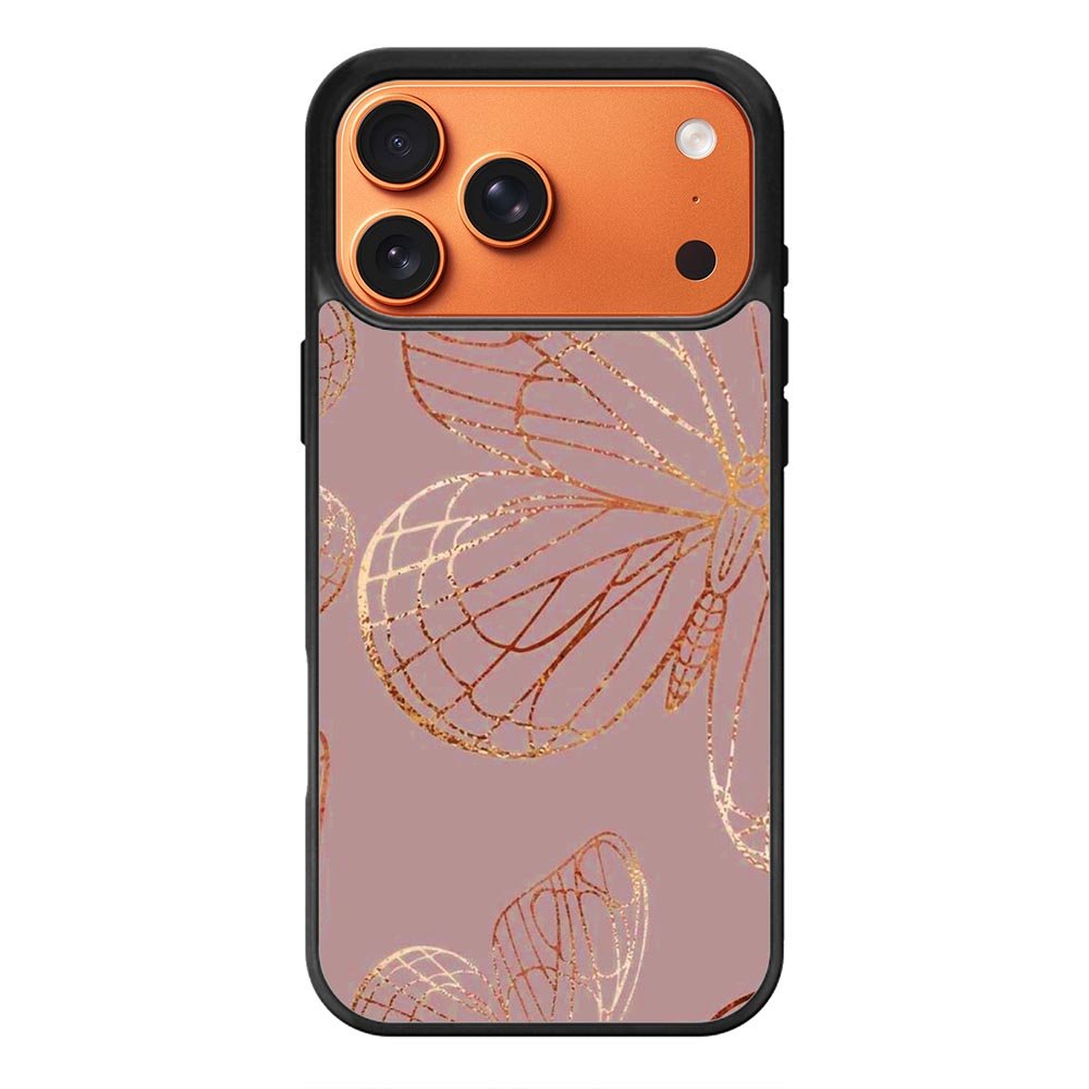 Butterfly Rose Gold iPhone 17 Pro Case OV10341