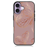 Butterfly Rose Gold iPhone 17 Case OV10341