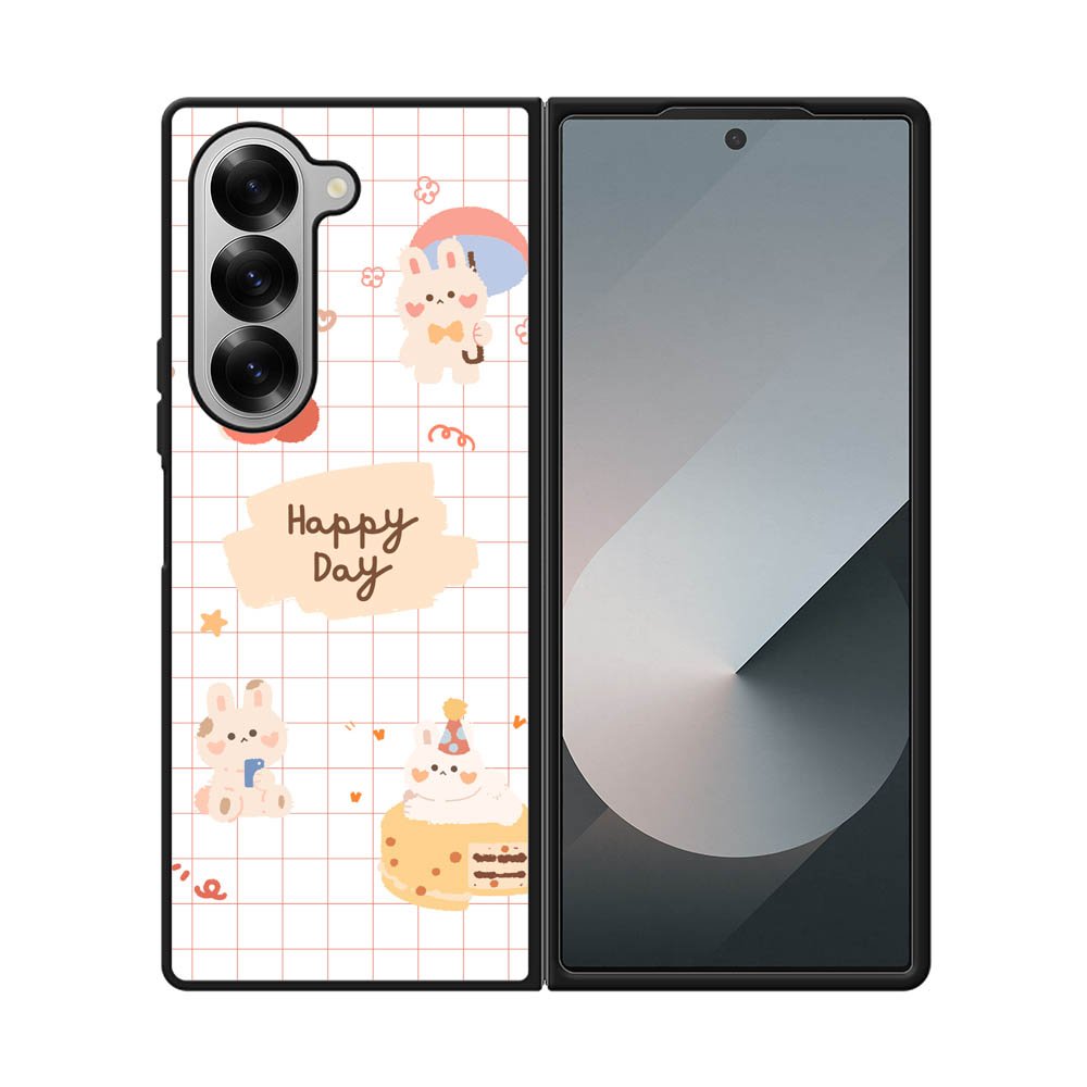 Happy Day Rabbit E2100 Samsung Galaxy Z Fold 7 5G Case