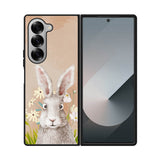 Rabbit And Flowers E2101 Samsung Galaxy Z Fold 7 5G Case