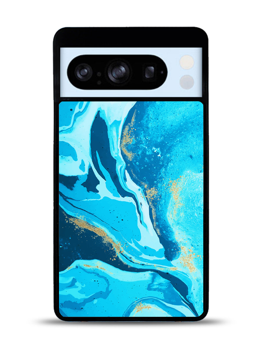 Marble Pattern Blue Google Pixel 8 Pro Case QC3394
